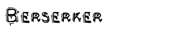 Berserker font preview