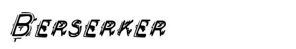 Berserker font preview
