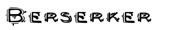 Berserker font preview