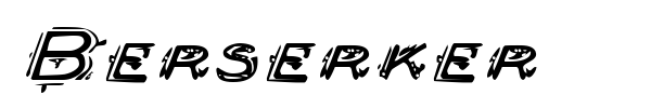 Berserker font preview