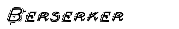 Berserker font preview