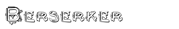 Berserker font preview