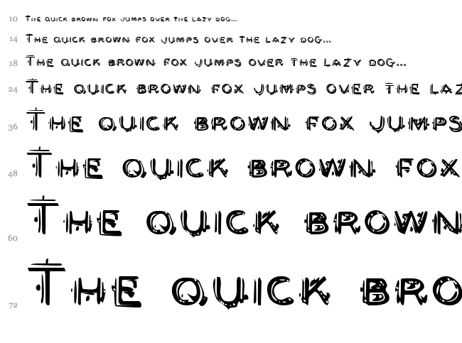 Berserker font waterfall
