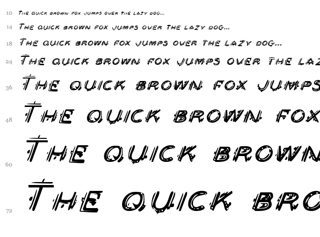 Berserker font waterfall