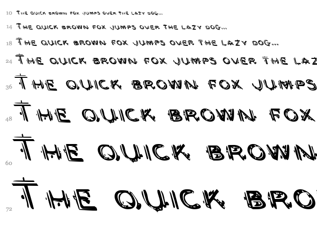 Berserker font waterfall