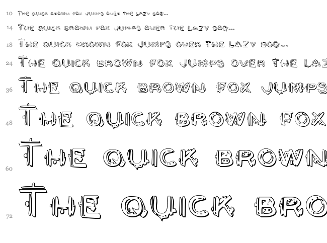 Berserker font waterfall
