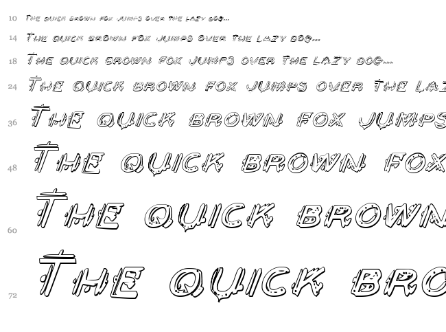 Berserker font waterfall