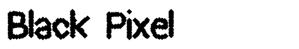 Black Pixel font