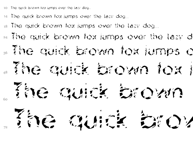 Blubb font waterfall