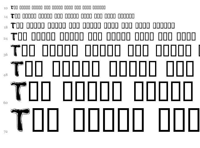 Boogaloo font waterfall