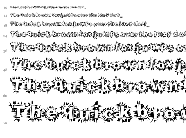 BreakAway font waterfall