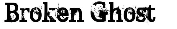 Broken Ghost font