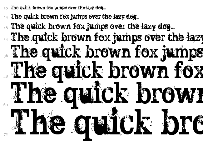 Broken Ghost font waterfall