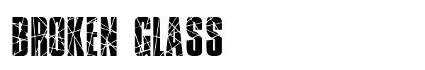 Broken Glass font