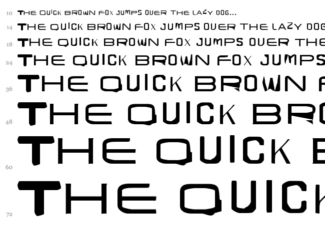 Brunst Caps font waterfall