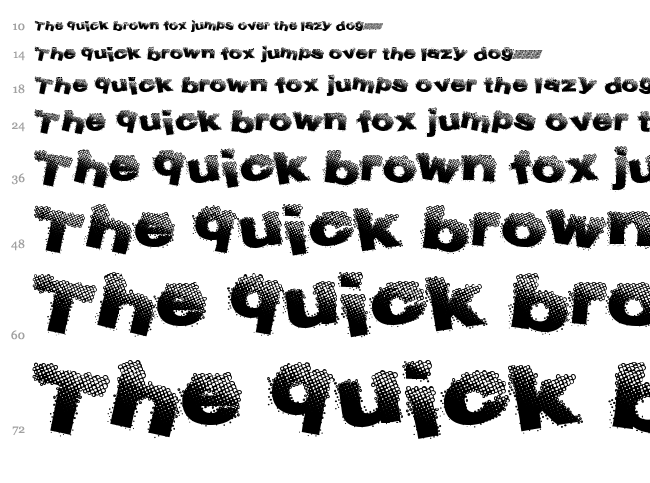 Bub Light font waterfall