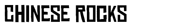 Chinese Rocks font