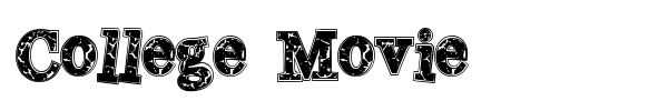College Movie font