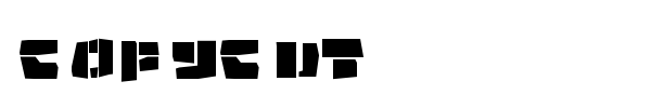 Copycut font