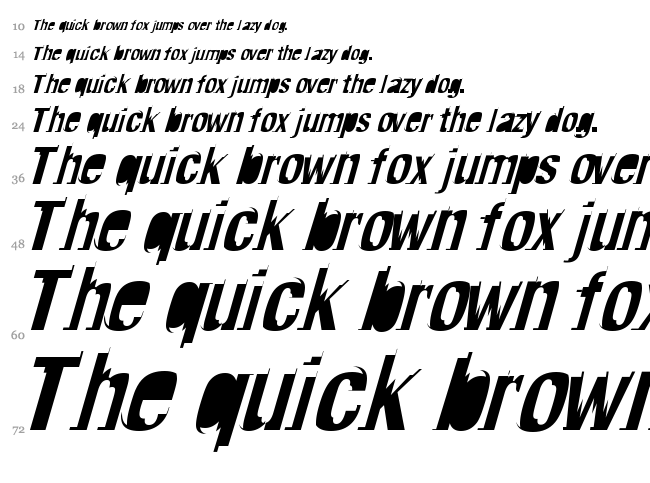 Crash font waterfall