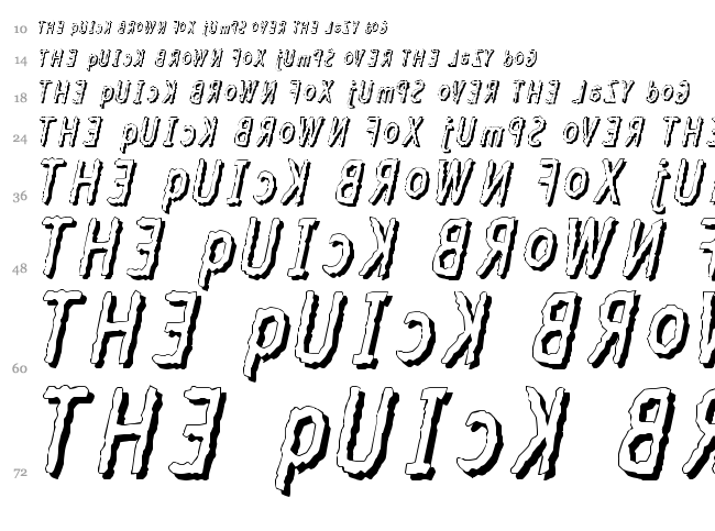 Crazy Cock font waterfall