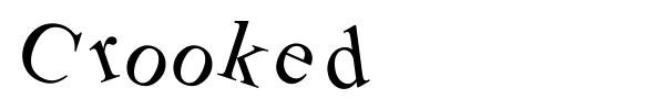 Crooked font