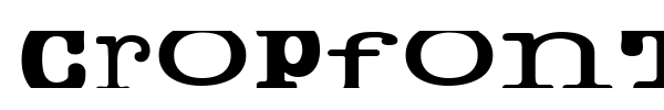 Cropfont Serif font