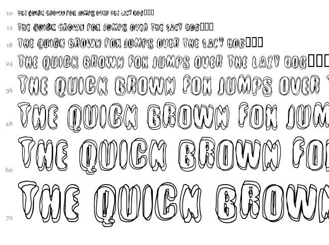 Crotchrot font waterfall