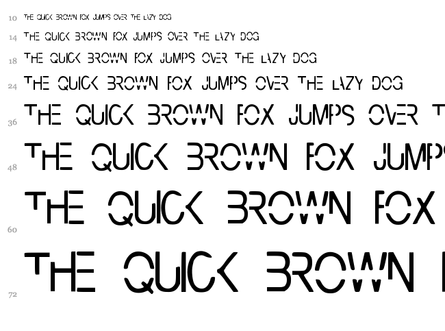 Cyber Bunny font waterfall