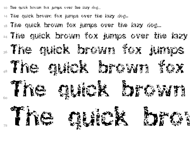 DBE Oxygen font waterfall