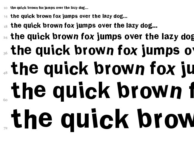 DdaftT font waterfall