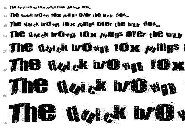 Deathlane font waterfall