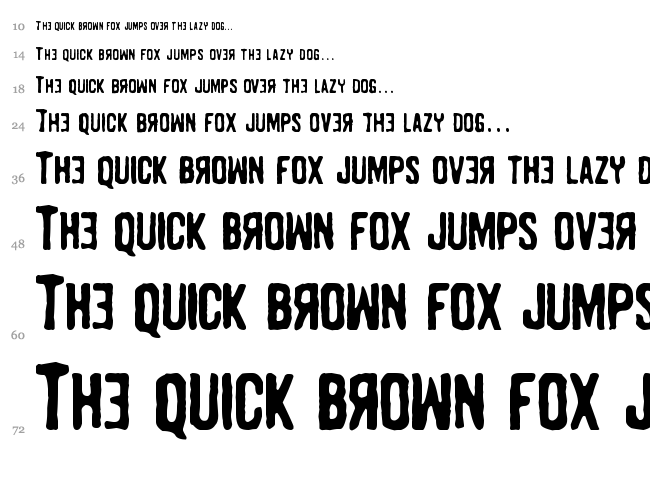 Decadence font waterfall