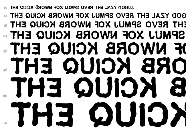 Delirium font waterfall