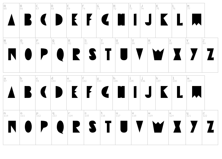 Destrukt font map