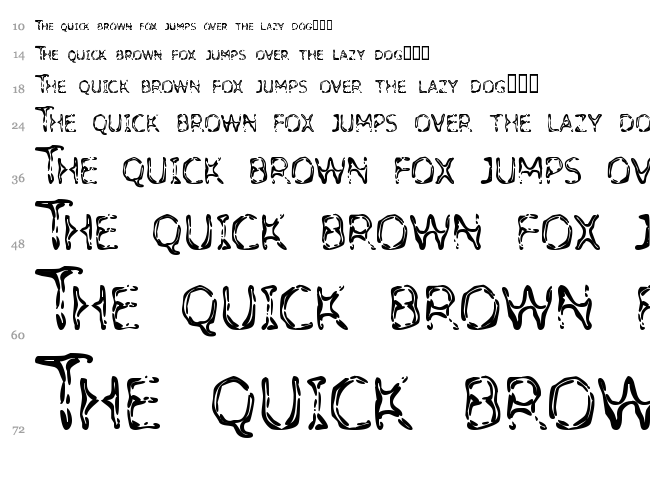 Detoxify font waterfall