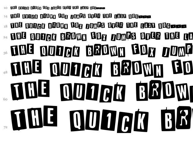 Devastation font waterfall