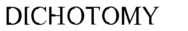 Dichotomy font preview