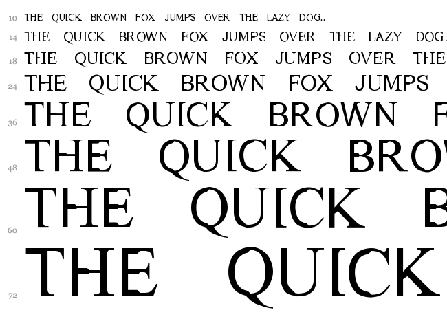 Dichotomy font waterfall
