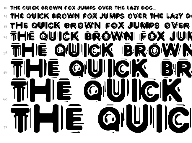 Discobox font waterfall