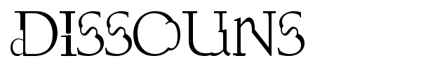 Dissouns font