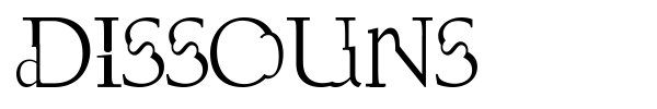 Dissouns font preview