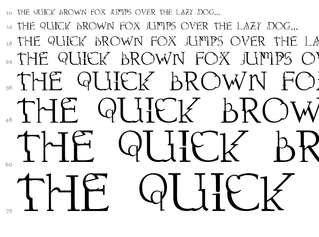 Dissouns font waterfall