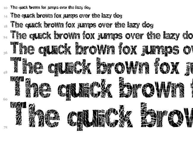 Distorted and Scratchy font waterfall