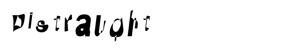Distraught font