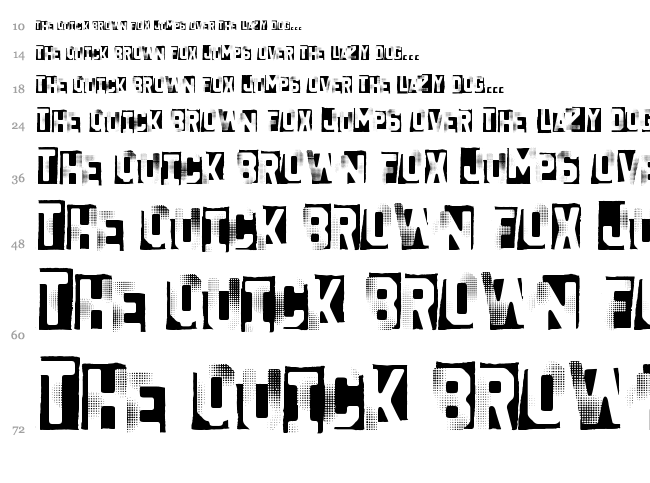 Dixociative font waterfall