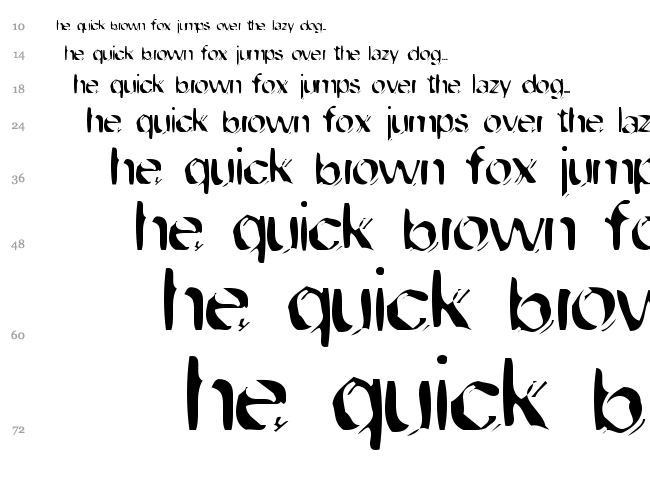 Dob File Type font waterfall
