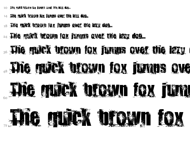 Docteur Atomic font waterfall