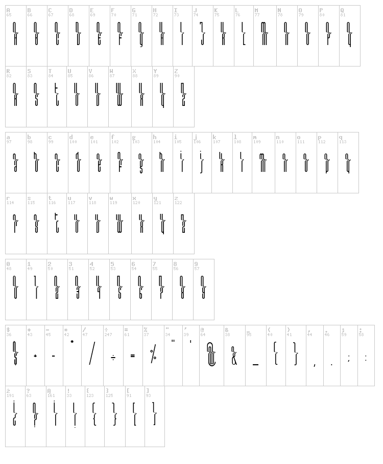 Dos04 font map