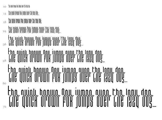 Dos04 font waterfall
